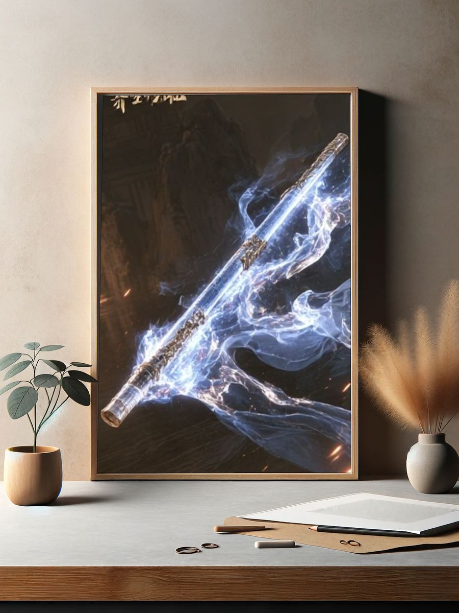 Mystic Sword Digital Art Poster. — room view 2