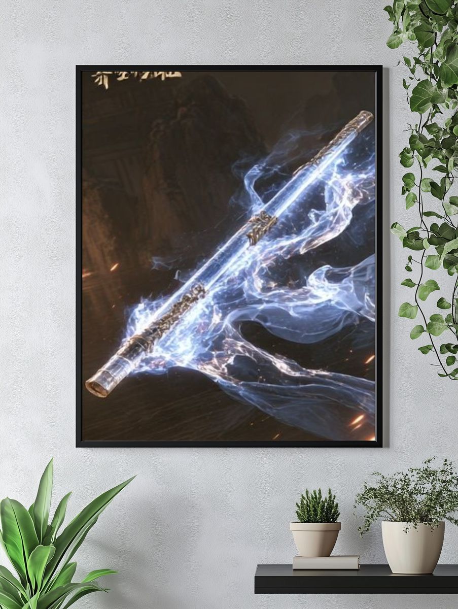 Mystic Sword Digital Art Poster. — room view 4