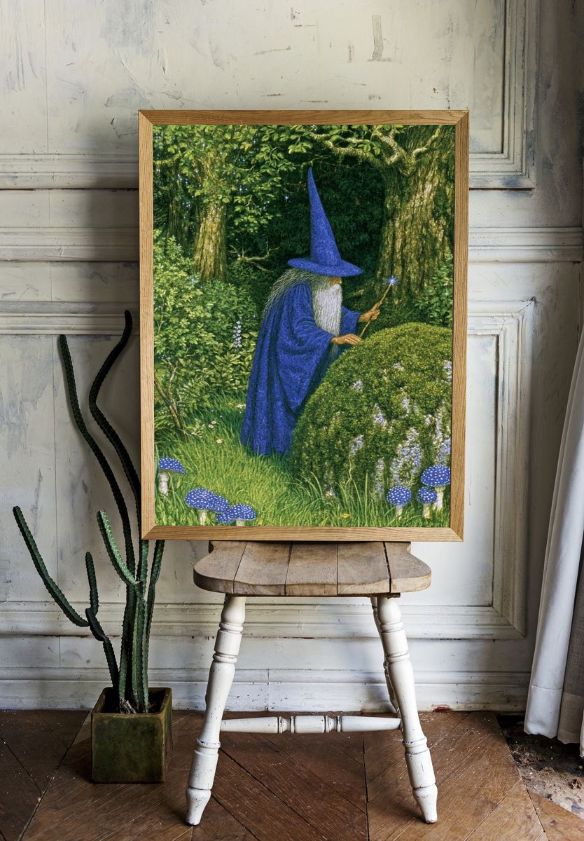 Wizard in Enchanted Forest Poster. — room view 1