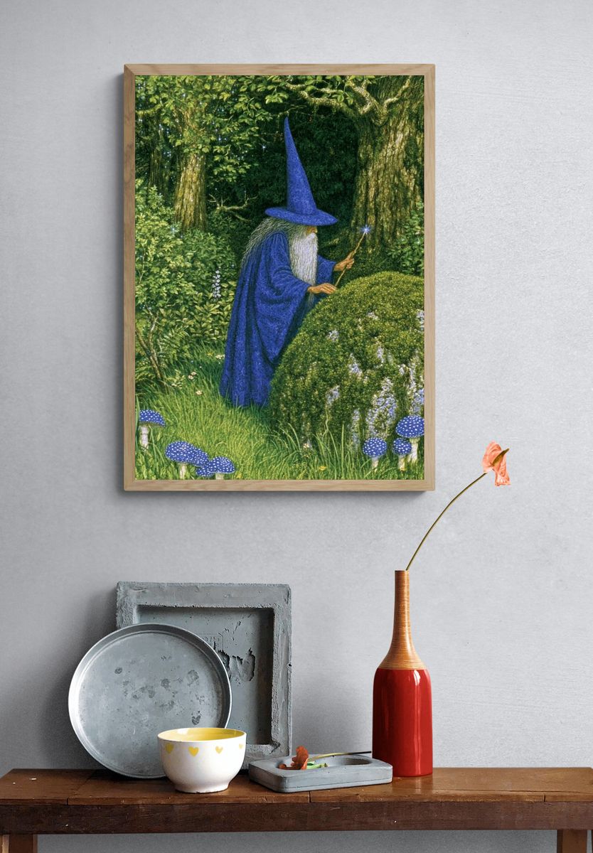 Wizard in Enchanted Forest Poster. — room view 3