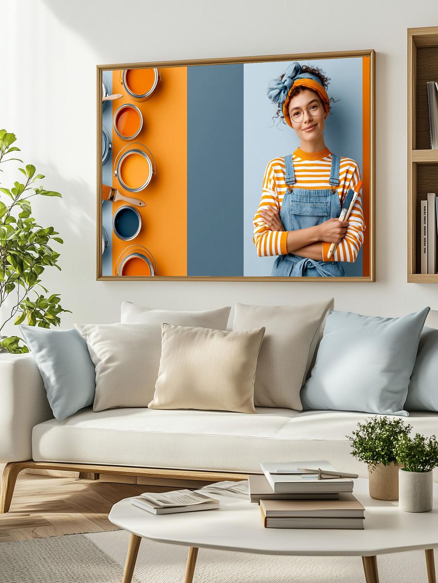 Creative Painter Portrait Print. — room view 2