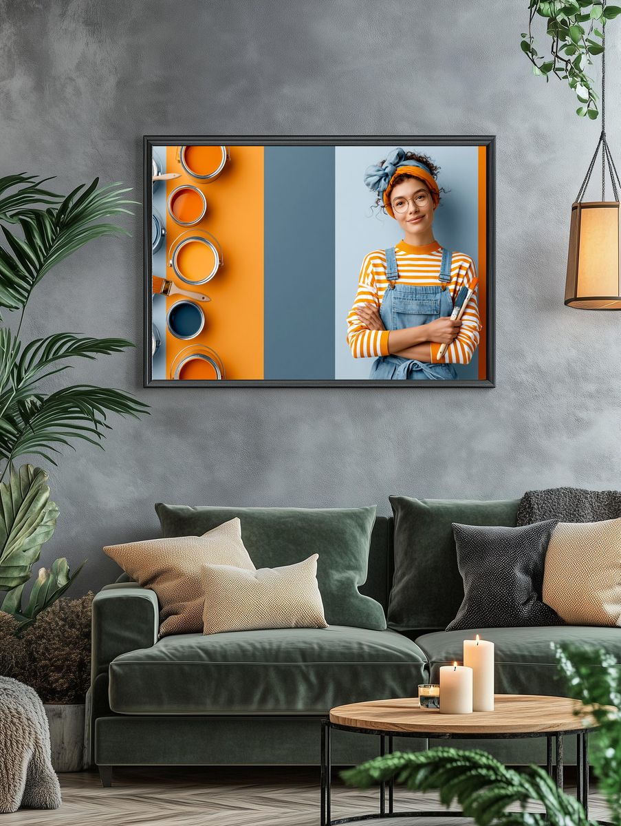 Creative Painter Portrait Print. — room view 4