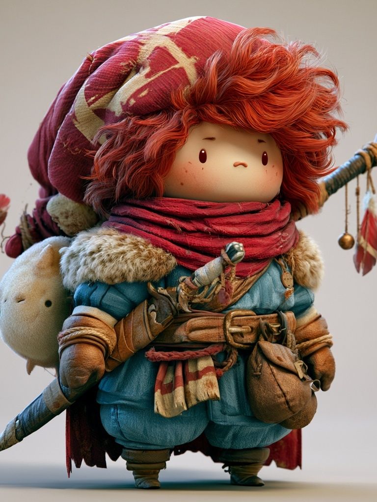 Whimsical Adventurer Illustration Poster. poster detail