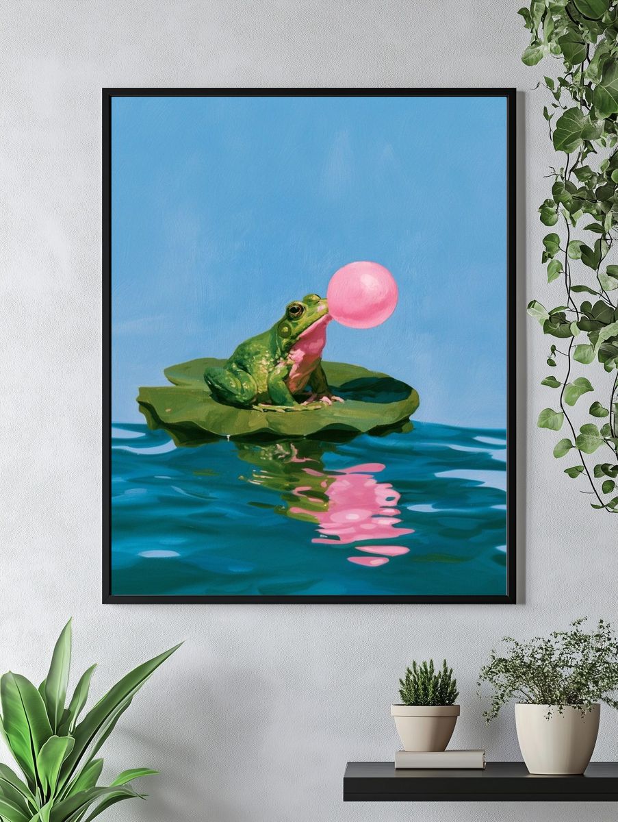 Skateboard Girl Illustration Poster. — room view 4