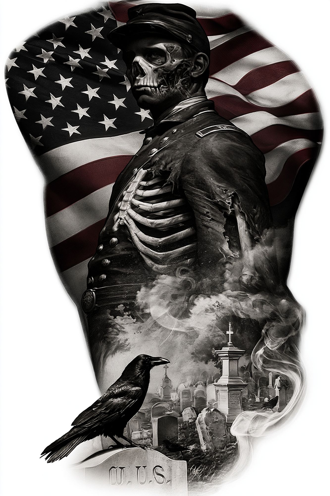 American Gothic Skull Poster. poster detail