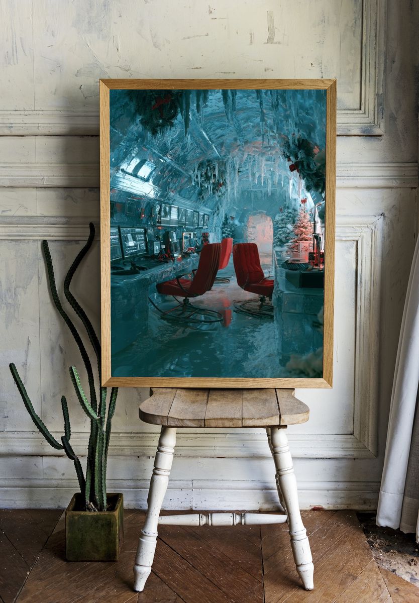 Frozen Control Room Sci-Fi Print. — room view 1
