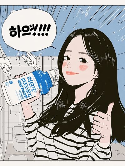 Korean Pop Art Girl Poster.