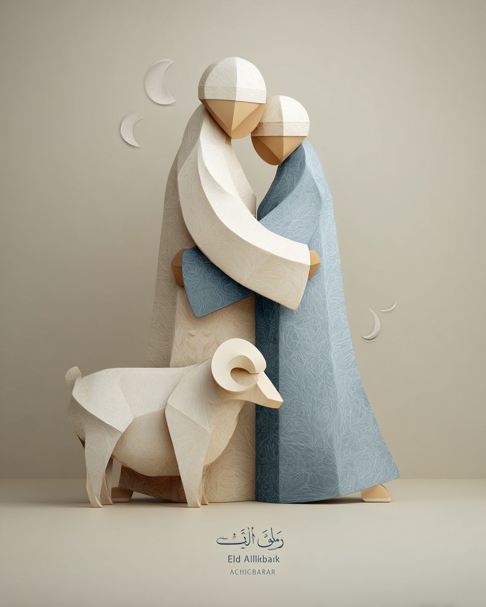 Shepherd and Sheep Illustration Poster. poster — illustration art