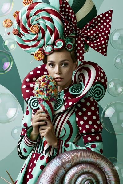Candy Surreal Portrait Print.