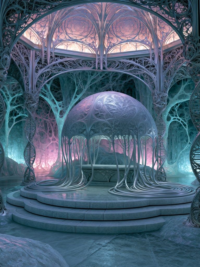 Futuristic Crystal Chamber Print. poster detail