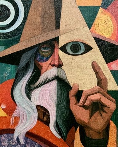 Mystic Wizard Portrait Print. poster detail