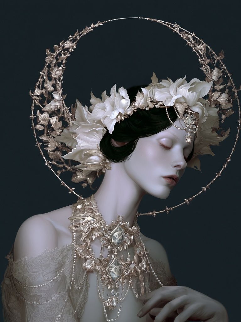 Celestial Portrait Illustration Poster. poster detail