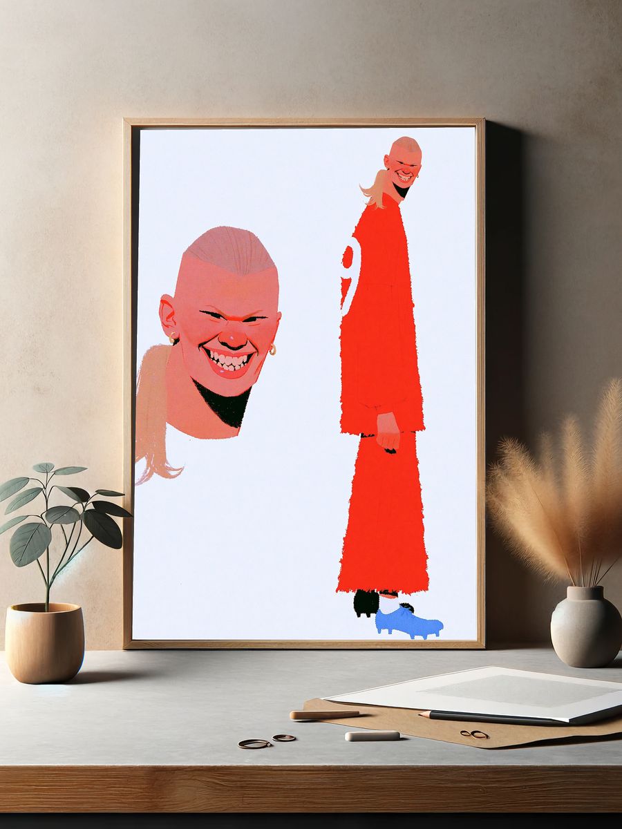 Avant-Garde Portrait Illustration Poster. — room view 2