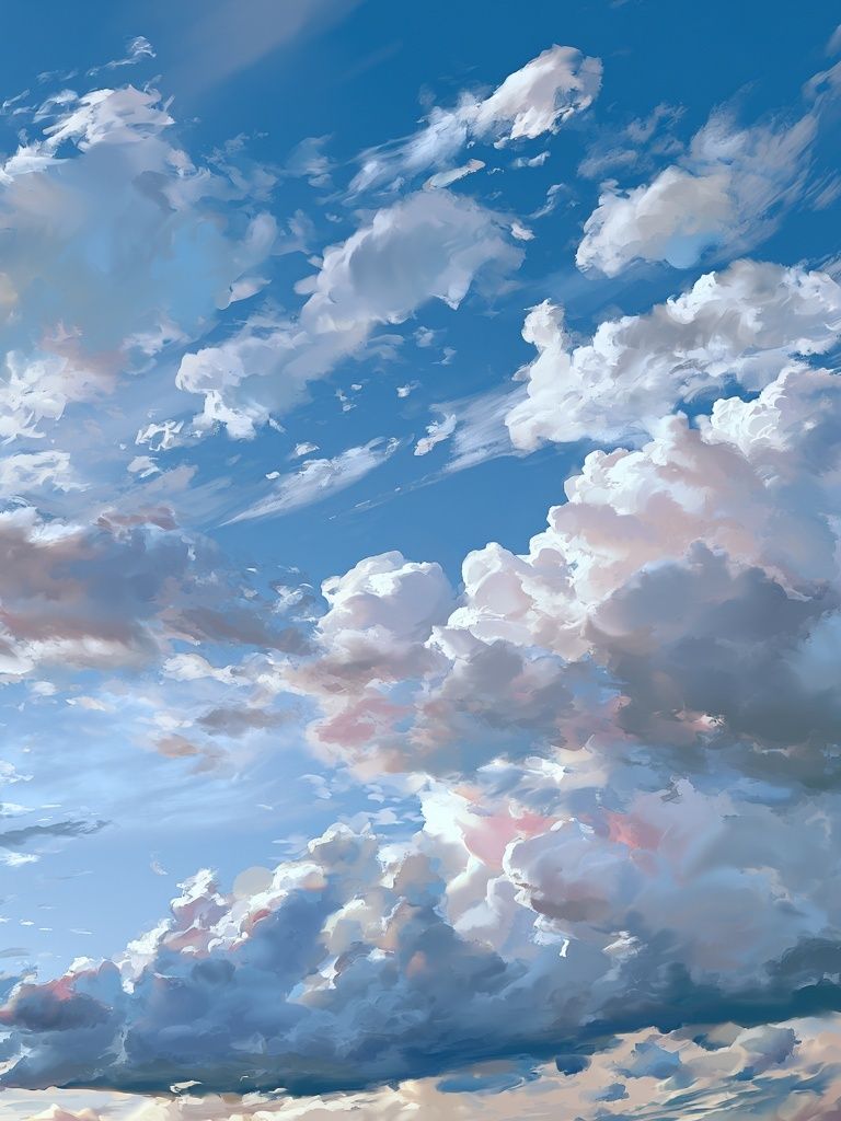 Dreamy Cloudscape Illustration Poster. poster — illustration art