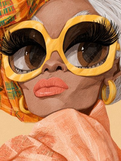 Stylish Portrait Illustration Poster.