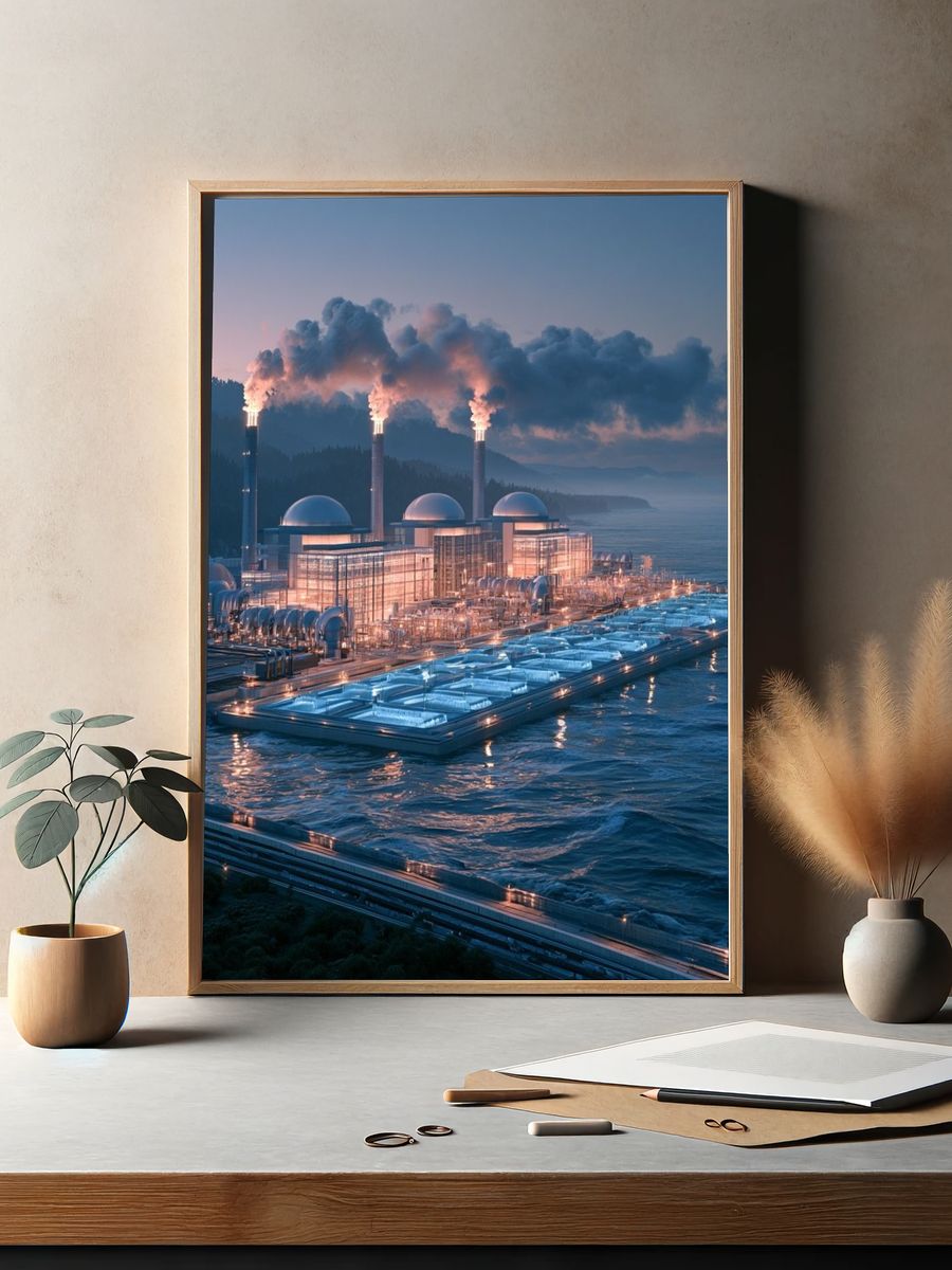 Coastal Power Plant — Sci-Fi Print. — room view 2