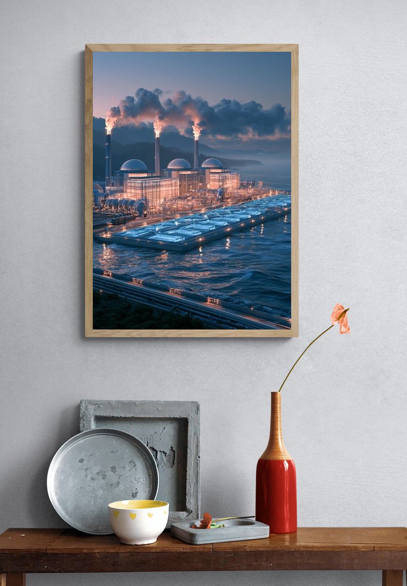 Coastal Power Plant — Sci-Fi Print. — room view 3