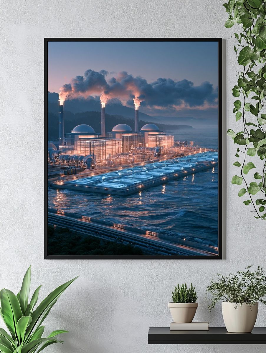 Coastal Power Plant — Sci-Fi Print. — room view 4