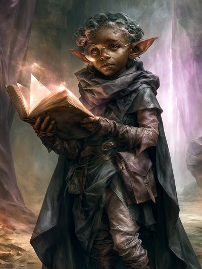 Fantasy Elf Child Digital Art Poster.