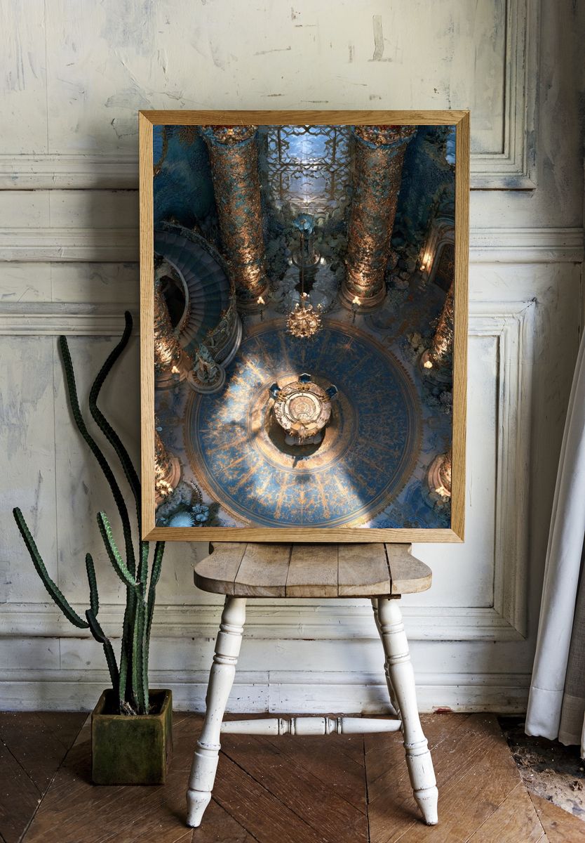 Enchanted Palace Hallway Illustration Poster. — room view 1