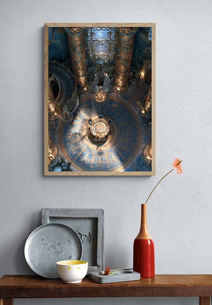 Enchanted Palace Hallway Illustration Poster. — room view 3
