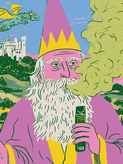 Wizard Fantasy Illustration Poster. poster print