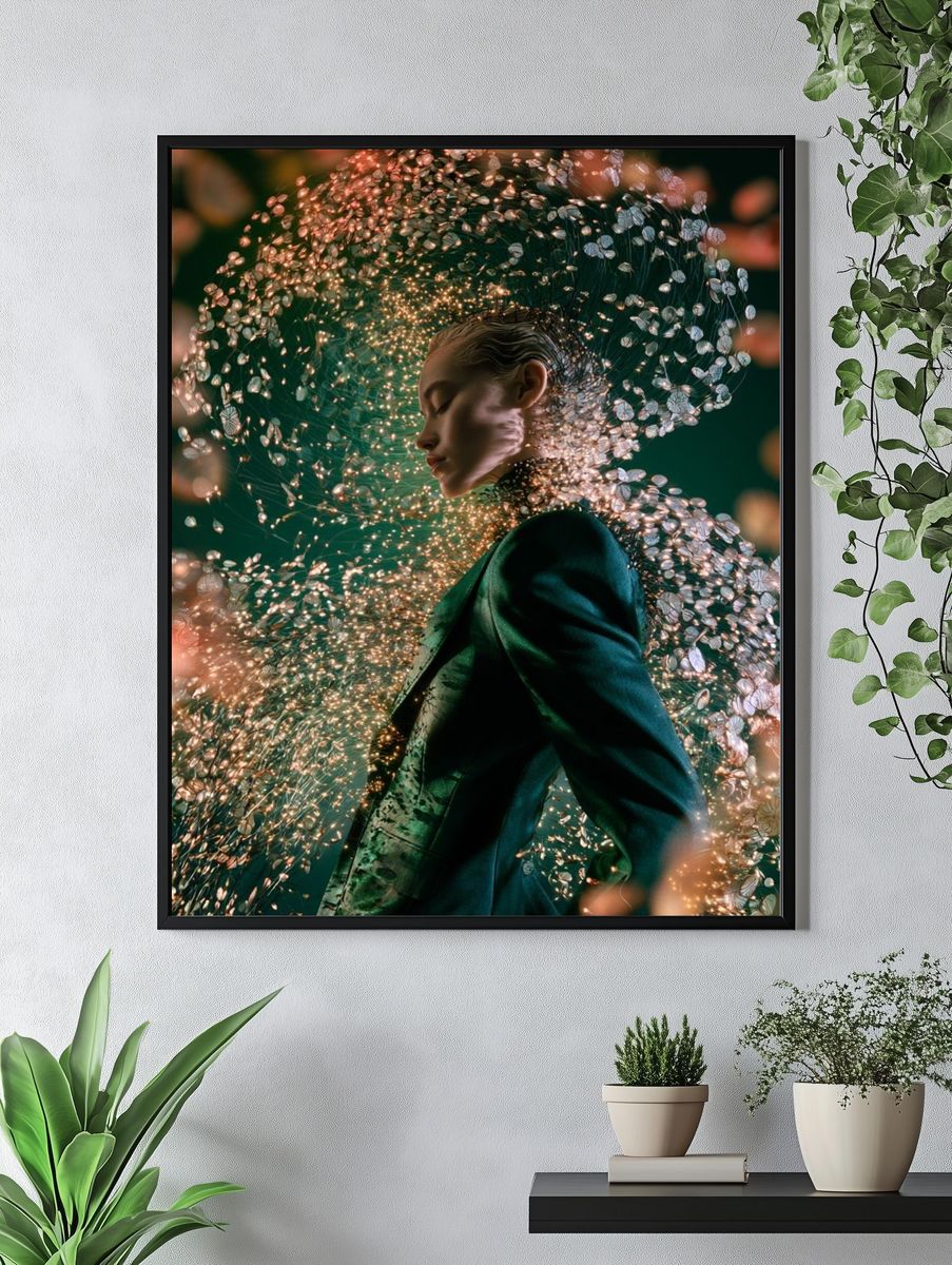 Dreamlike Floral Portrait Print. — room view 4