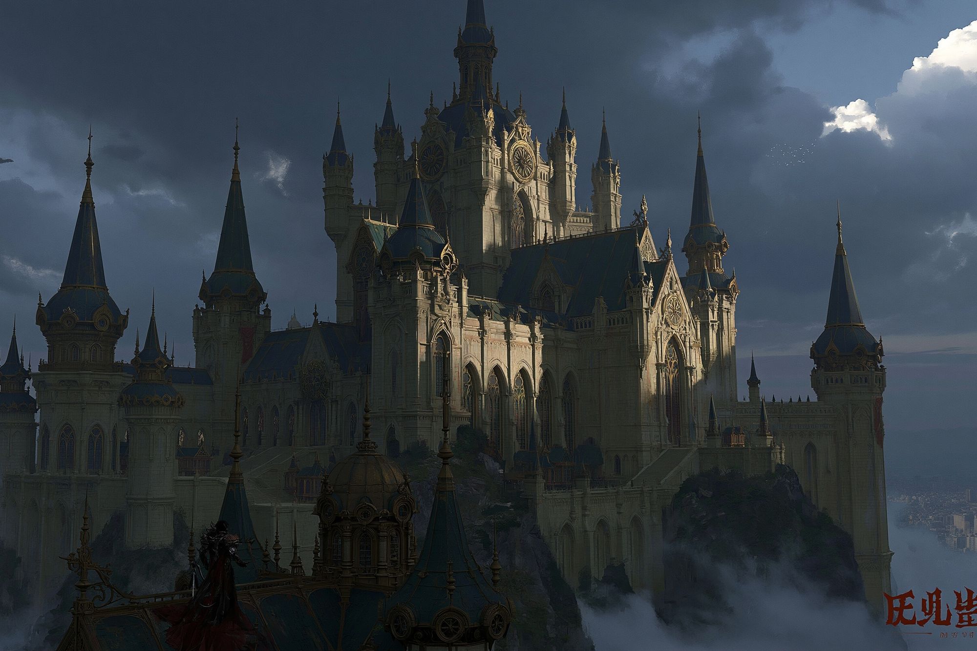 Gothic Fantasy Castle Print. poster — illustration art