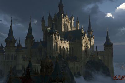 Gothic Fantasy Castle Print. poster