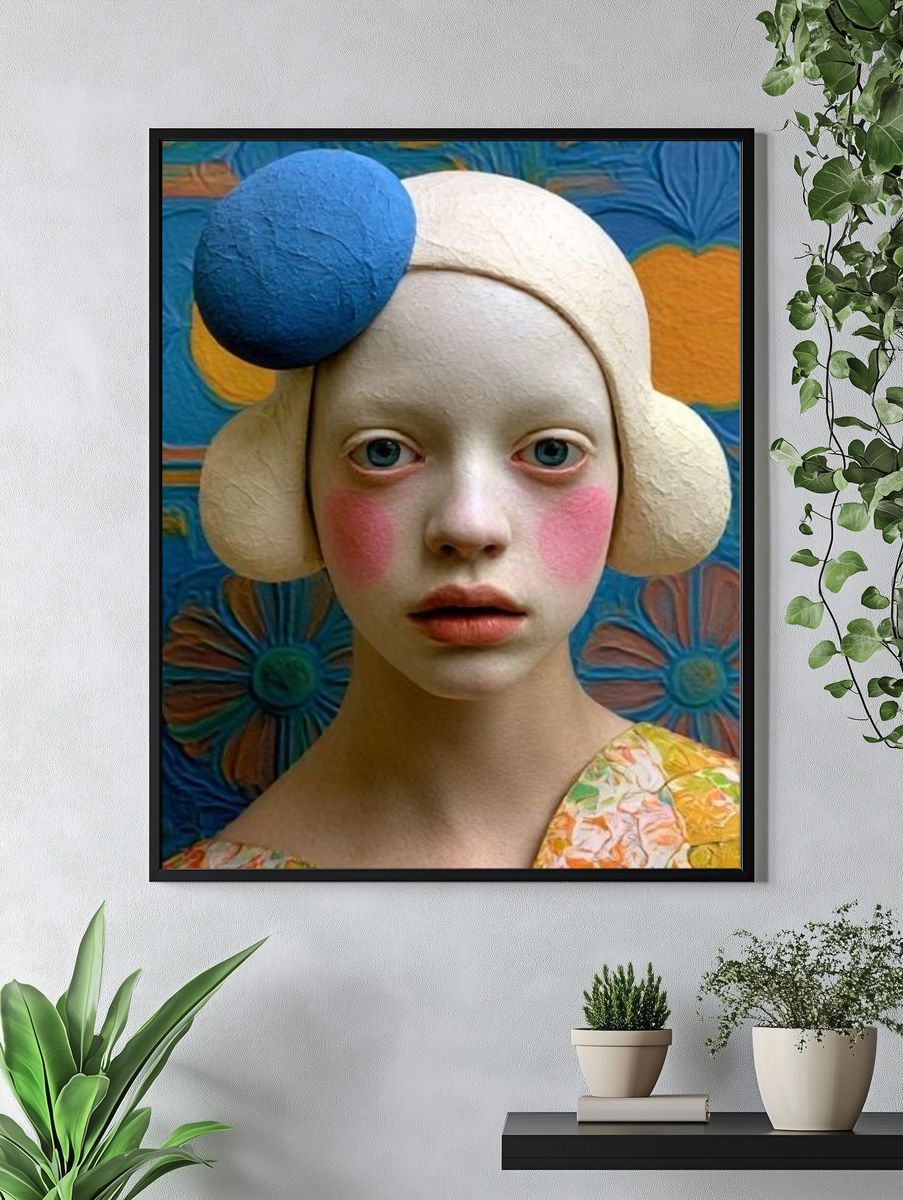 Surreal Portrait Illustration Poster. — room view 4