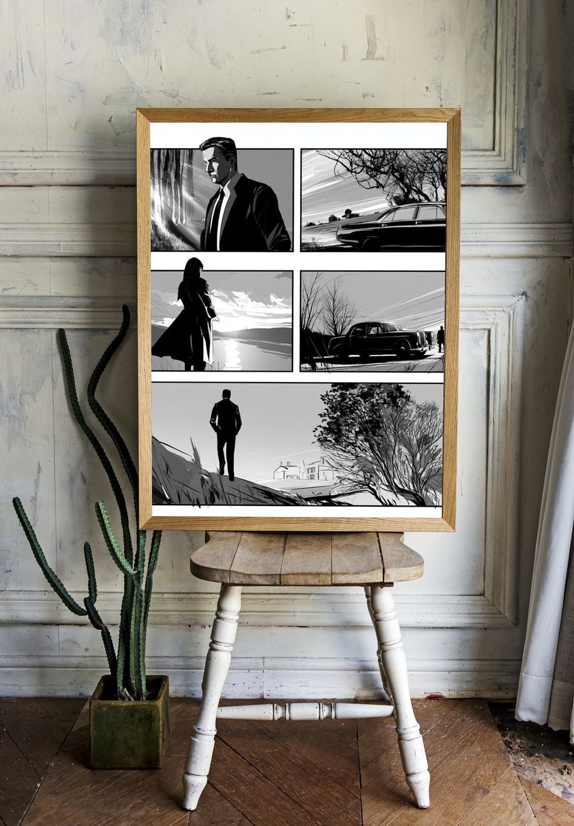 Noir Detective Scenes Poster. room preview