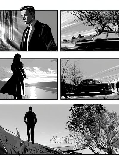 Noir Detective Scenes Poster.