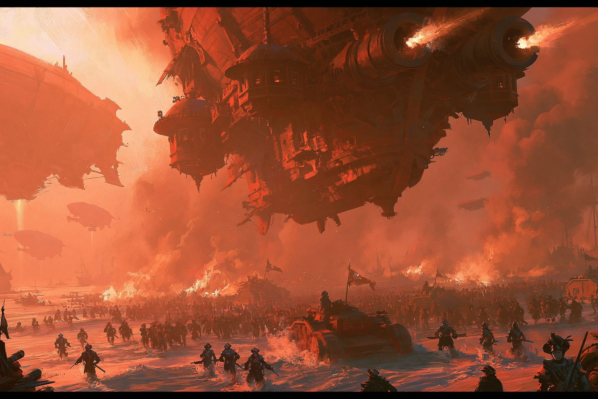 Sci-Fi Battle Fleet Poster. poster — illustration art