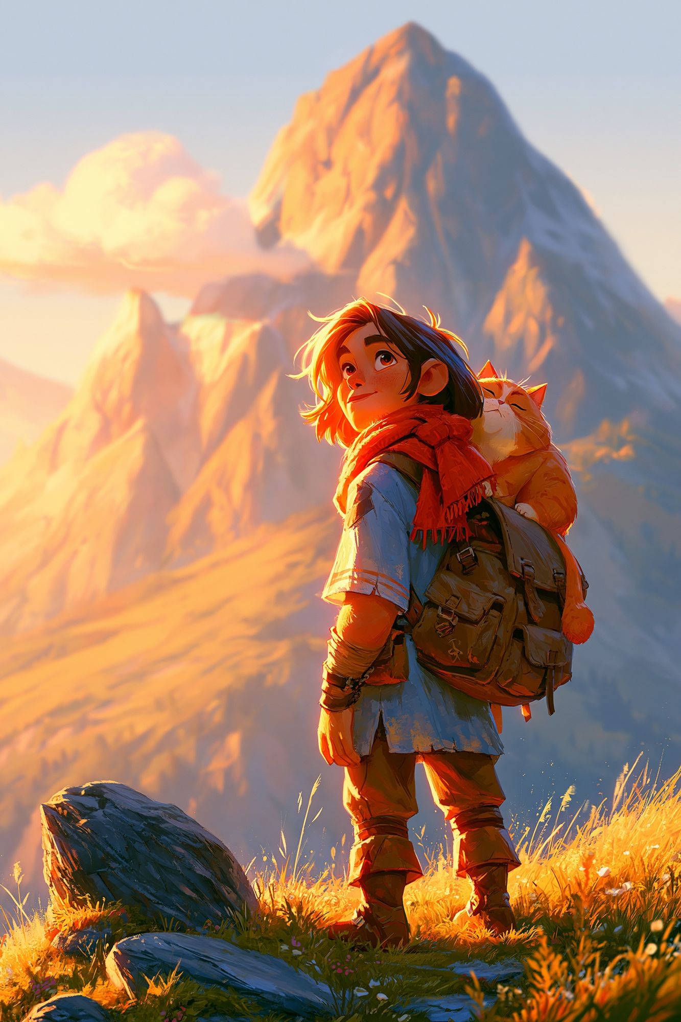 Mountain Adventure Illustration Poster. poster detail