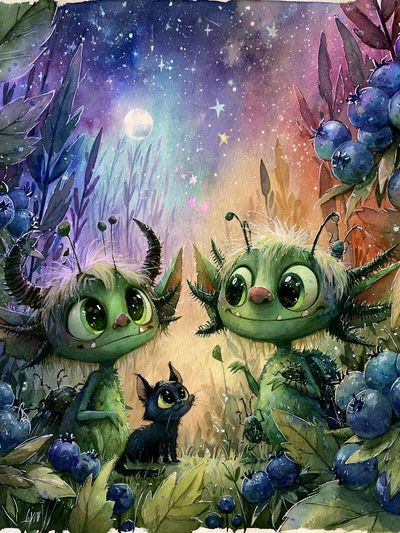 Whimsical Forest Creatures Illustration Poster. poster