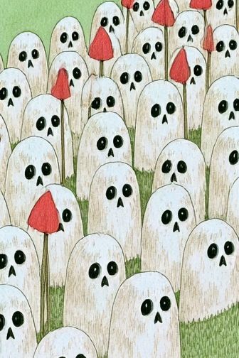 Ghost Field Illustration Poster. poster detail