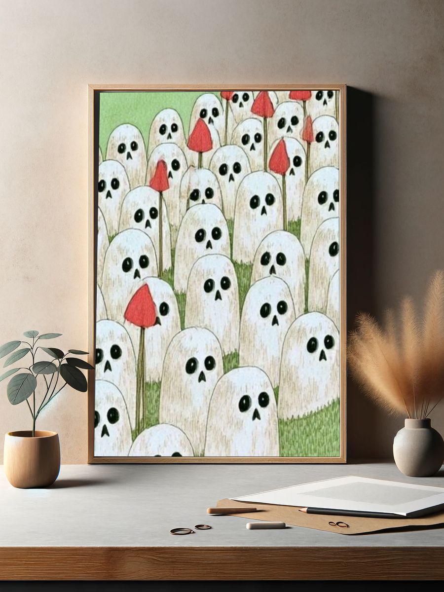 Ghost Field Illustration Poster. — room view 2