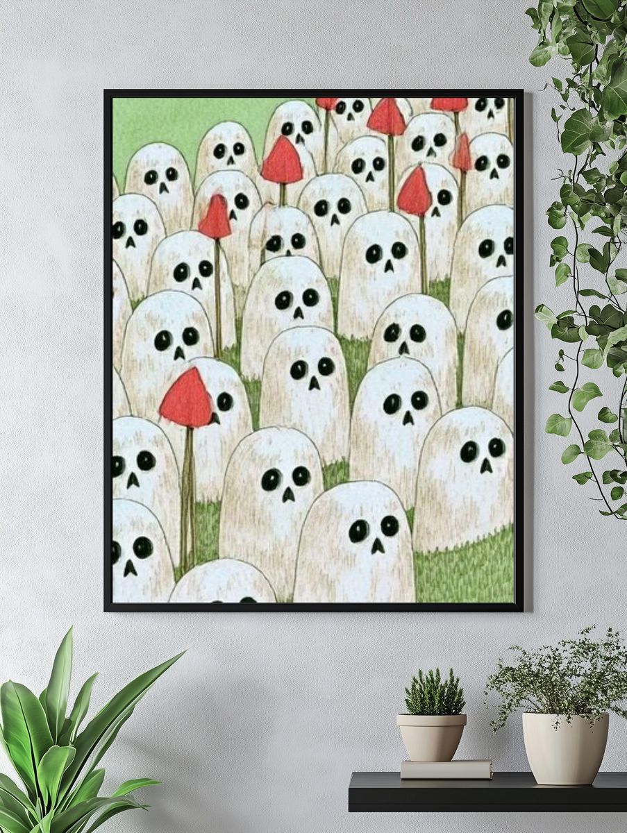 Ghost Field Illustration Poster. — room view 4