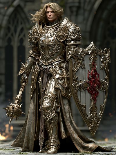 Armored Knight Fantasy Illustration Poster. poster print