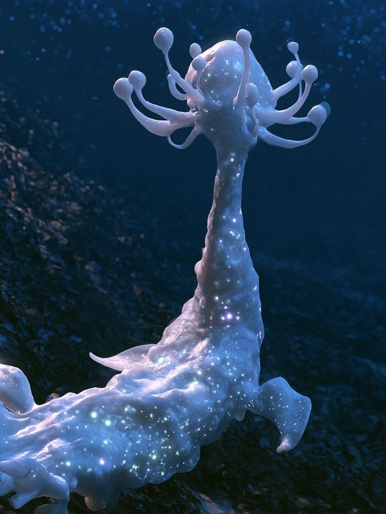 Celestial Coral Fantasy Print. poster detail