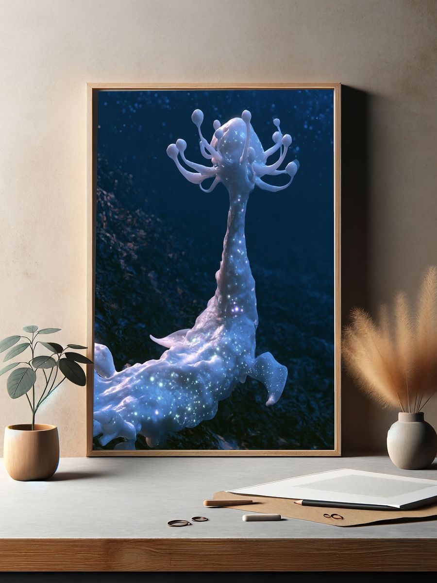 Celestial Coral Fantasy Print. — room view 2