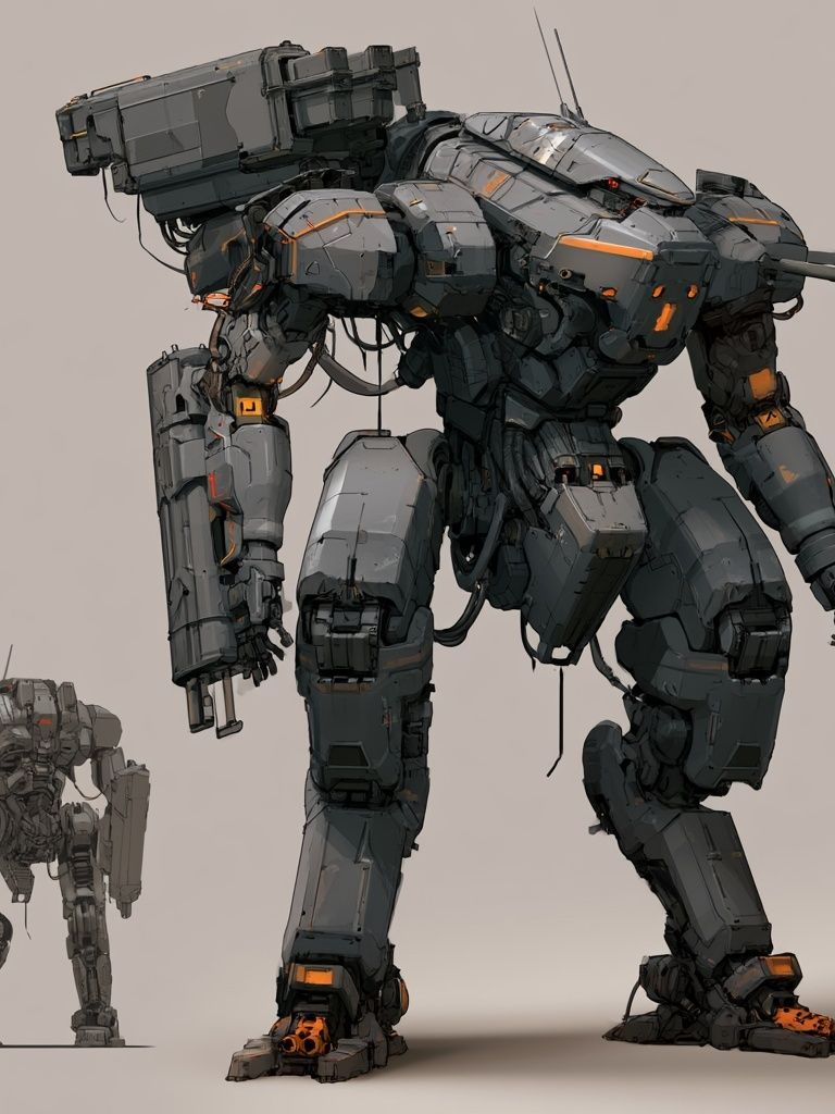 Mech Suit Sci-Fi Illustration Poster. poster detail