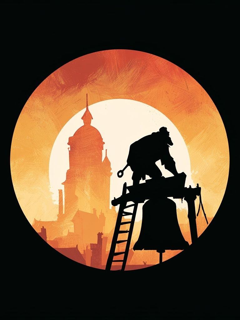Industrial Silhouette Sunset Poster. poster — illustration art