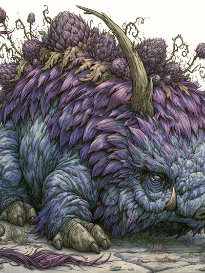 Fantasy Boar Illustration Poster. poster