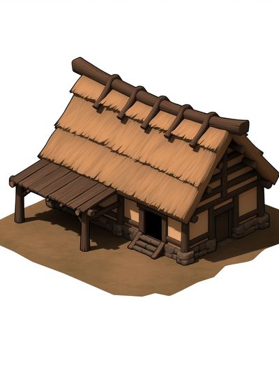 Thatched Cottage Illustration Poster. poster