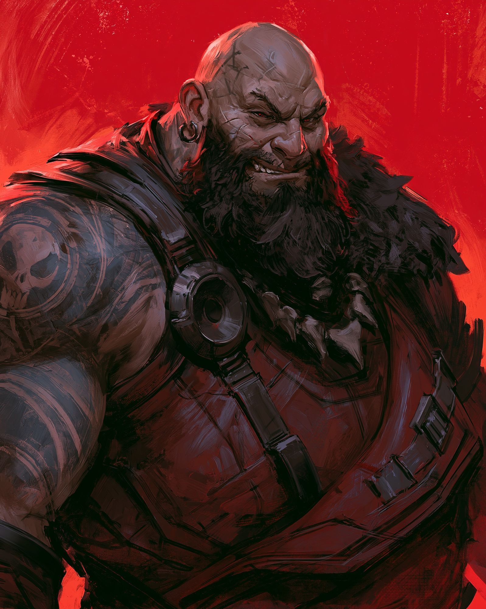 Warrior Portrait — Digital Art Print. poster detail