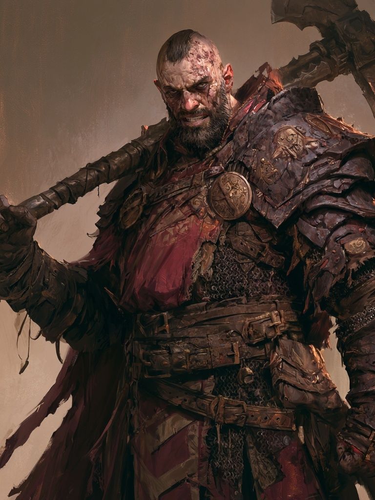 Warrior Portrait — Fantasy Illustration Print. poster detail