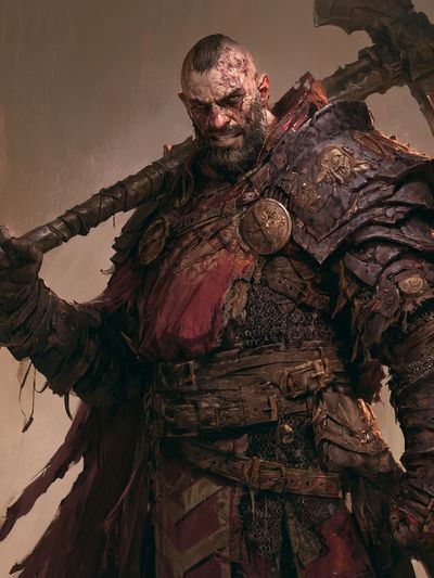 Warrior Portrait — Fantasy Illustration Print. poster