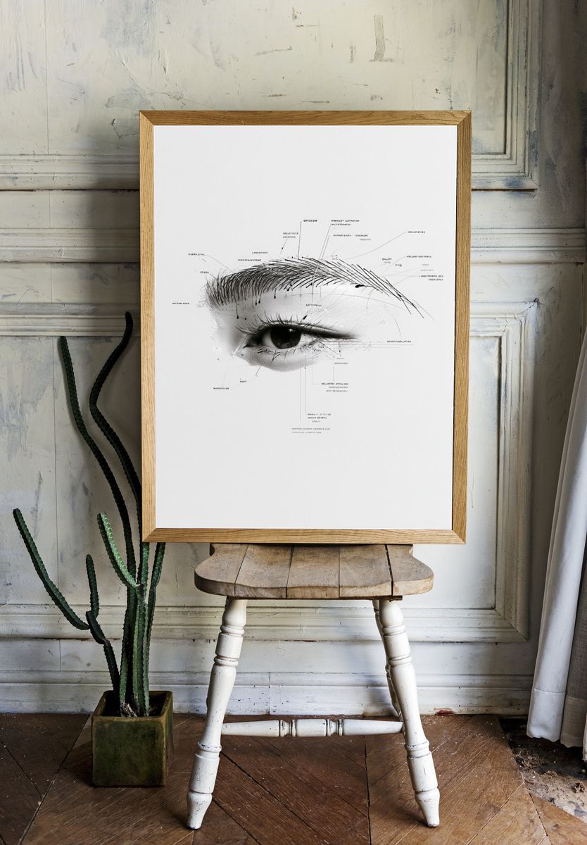 Surreal Eye Sketch Poster. room preview