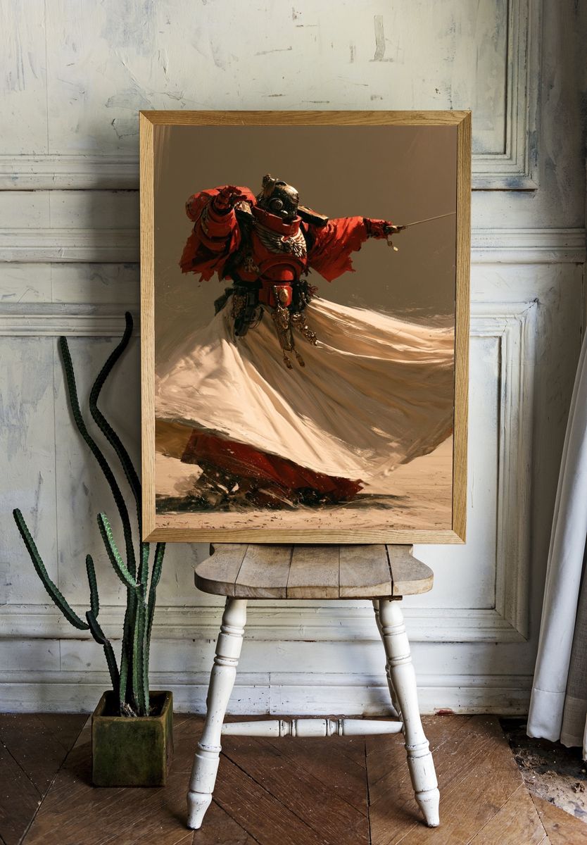 Armored Duelist Digital Art Print. — room view 1
